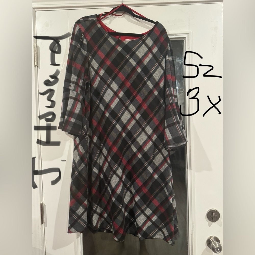 Plaid Winter Dress Size 3x